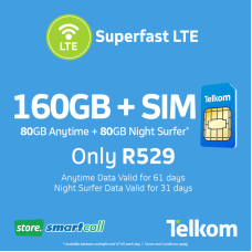 SIM Only + 160GB Telkom Data Bundle